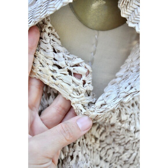 40s 50s Ivory Crochet Dress Marina California Saks Fifth Avenue See Through XXS - Picture 6 of 10